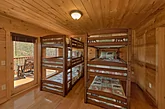 Gatlinburg Rental cabin with triple bunk beds