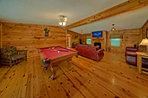 3 bedroom cabin with a pool table and game room