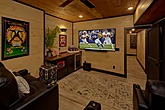 Private theater room in 6 bedroom cabin rental