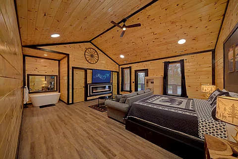 King Bedroom with Queen Sleeper Sofa - Amazing Mountain II