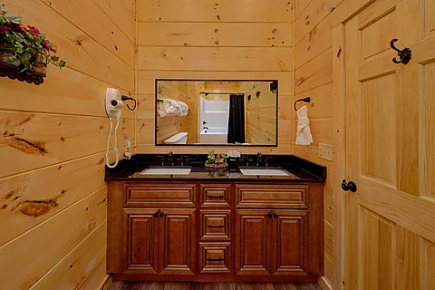 Cabin bathroom with hair dryers and bidet toilet - An Eagle's View