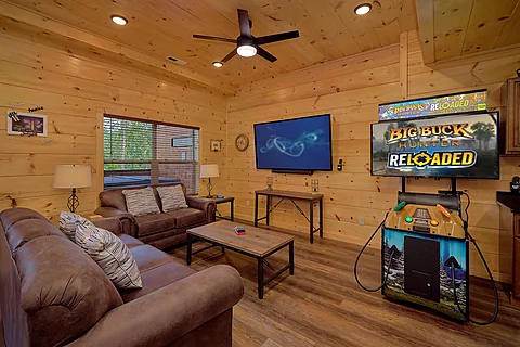 Family size cabin with 2 living room areas - An Eagle's View