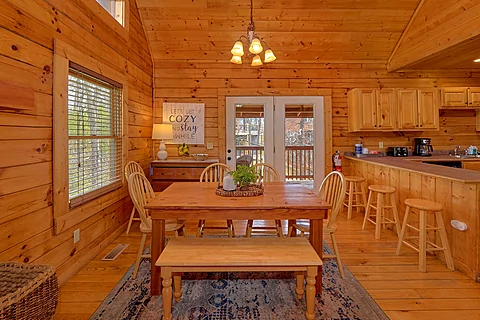Spacious Dining Area in Pigeon Forge Cabin - Autumn Ridge