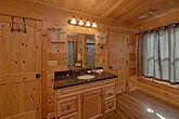 Private Master Bath in 3 bedroom rental cabin