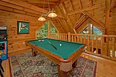 Game Room with pool table in 3 bedroom cabin