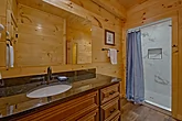Master Bathroom with shower in 5 bedroom cabin