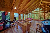 Game Room and pool table at 1 bedroom cabin 