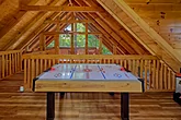Air hockey game room in 1 bedroom cabin