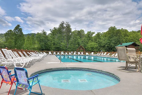 Honeysuckle Meadows Resort Pool and Fish Pond - Dogwood