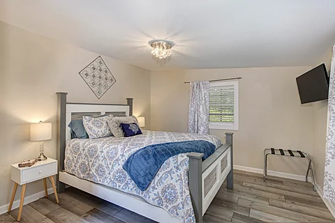 Queen Bed with Smart TV - Dolly's Neighbor