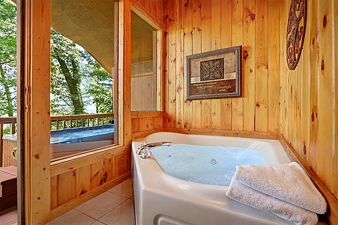 Smoky Mountain Cabin with Jacuzzi and View - Enchanted Evenings