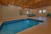 4 bedroom cabin with private heated pool