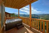 5 bedroom cabin with hot tub and mountain views