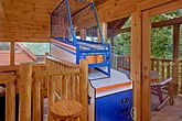 Basketball game in 3 bedroom rental cabin