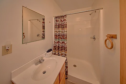 2 Master Bathrooms in 1 bedroom cabin rental - Hatcher's Mountain