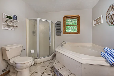 Indoor Jetted Tub and Walk-In Shower - Hilltop Haven
