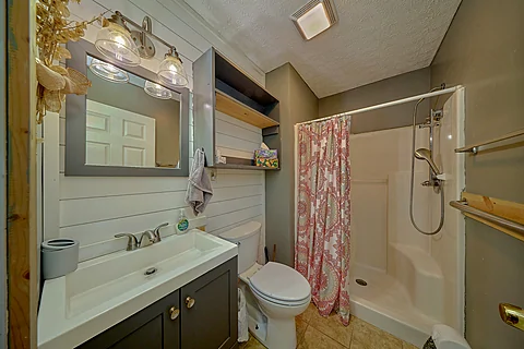 Full Bathroom with Walk-in Shower - Lakefront Serenity