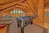 3 bedroom cabin with foosball game room