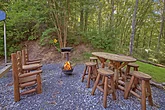 3 bedroom cabin with outdoor fire pit and grill