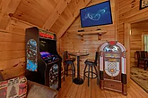 King bedroom with bath in 4 bedroom cabin rental