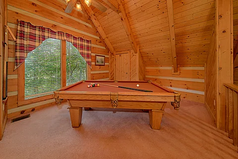 Loft Area with Pool Table - Moose Tracks