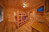 Full size bunk beds in Pigeon Forge cabin rental