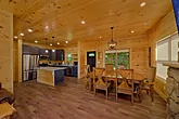3 bedroom cabin with fireplace and full kitchen
