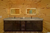 Master Bath in 3 bedroom Gatlinburg cabin