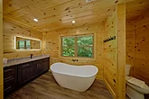 3 bedroom cabin with soaking tub in master bath