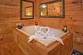 Cabin with Jacuzzi in Master Bedroom