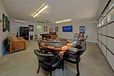 Spacious Game Room with Poker Table