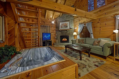 1 Bedroom Honeymoon Cabin Sleeps 2 - Restin Easy