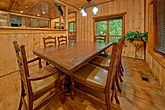 Family Style Dining Room in 6 bedroom cabin