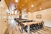Spacious cabin dining room for 60 plus guests