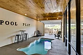 Indoor heated pool at 25 bedroom luxury cabin