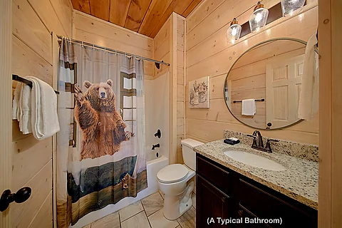 Large Group size cabin with 25 Master Bathrooms - Rocky Top Lodge