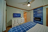 King Bedroom with Fireplace and Smart TV