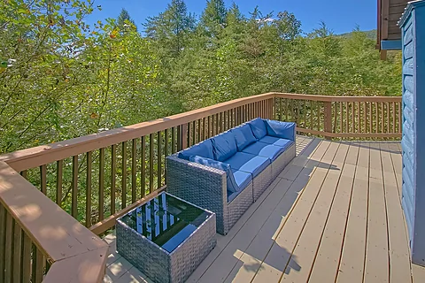 Private Deck with Plentiful Furniture - Secluded In The Smokies