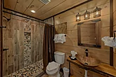 Private Master bath in 15 bedroom rental cabin