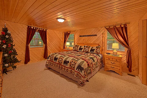 King Bed in 1 Bedroom Cabin - Southern Charm