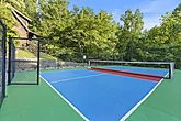 Resort outdoor pickleball court