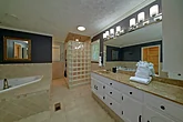 Private Bath with shower in 8 bedroom cabin