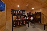 Bunk bedroom and bath in 8 bedroom cabin rental