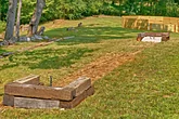 8 bedroom cabin with horse shoe pit and pool