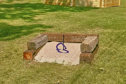 Horse shoe pit and GaGa ball at cabin rental - The Oasis
