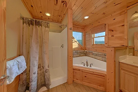 Full Bathroom with Walk-in Shower - Timberwolf