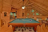 Game Room in Loft with Pool Table