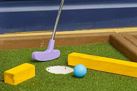Putt Putt game at Luxury 8 bedroom cabin rental  - Waldens Creek Oasis