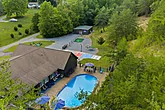Cabin Rental with pool, playground and games 